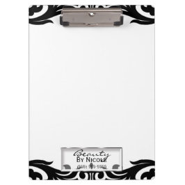 Pranchetas Pasta Preta Branca Damasco Glam Elegante Personali