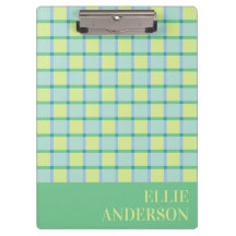 Pastel Azul Verde Lima Moderno Xadrez Personalizad