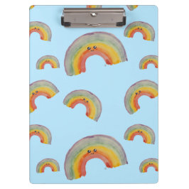 Pranchetas Pastel Blue Kawaii Rainbow