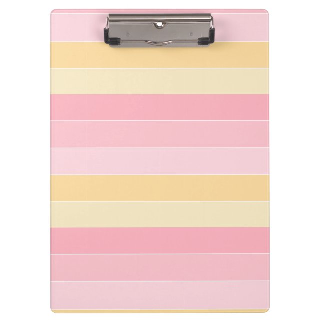 Pranchetas Pastel Cores Rosa Vanilla Amarelo Tendência Branco (Frente)
