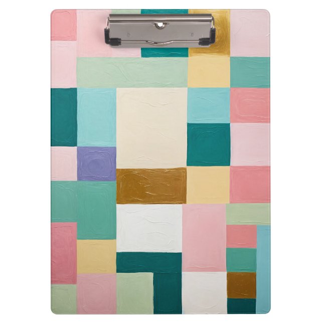 Pranchetas Pastel Geometric Quilt (Frente)