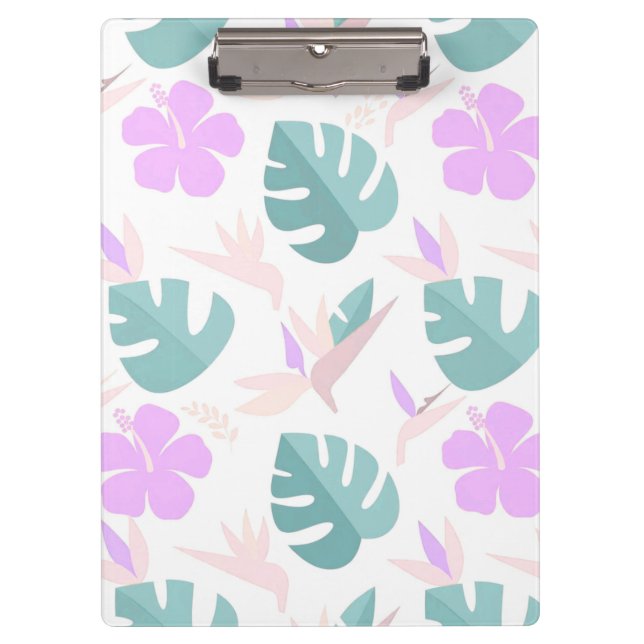 Pranchetas Pastel Tropical Floral Pattern (Frente)