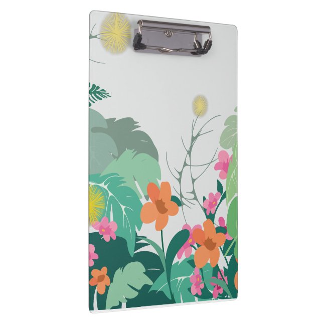 Pranchetas Pastel Tropical Leaves and Flowers (Direita)