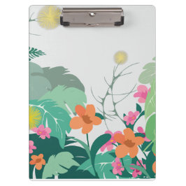 Pranchetas Pastel Tropical Leaves and Flowers