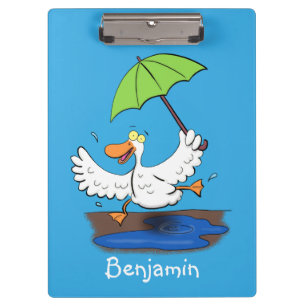 Pranchetas Pato engraçado com desenho animado de dança de gua