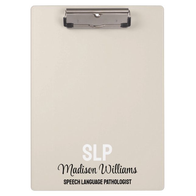 Pranchetas Patologista Personalizado de Língua de Voz SLP Pre (Frente)