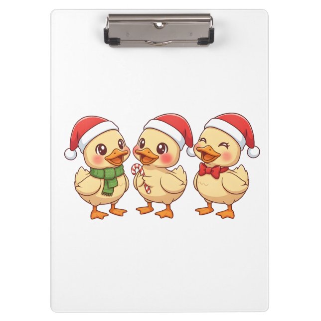 Pranchetas Patos de Natal Kawaii Fofos | Presente de Arte de  (Frente)