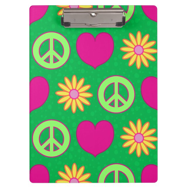 Pranchetas Peace Love Daisies (Frente)