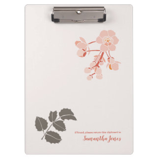 Pranchetas Peachy Pink Oregon Grape Flower Letterhead