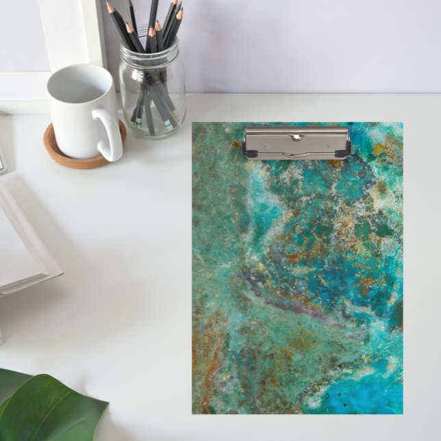 Pranchetas Pedra Mineral Chrysocolla Azul (In Situ)