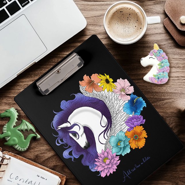 Pranchetas Pegasus Preto Floral (Criador carregado)