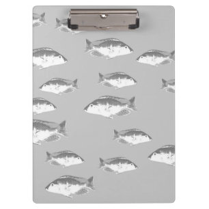 Pranchetas Peixes de cinza monocromática