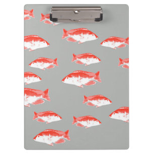 Pranchetas Peixes vermelhos e cinzas