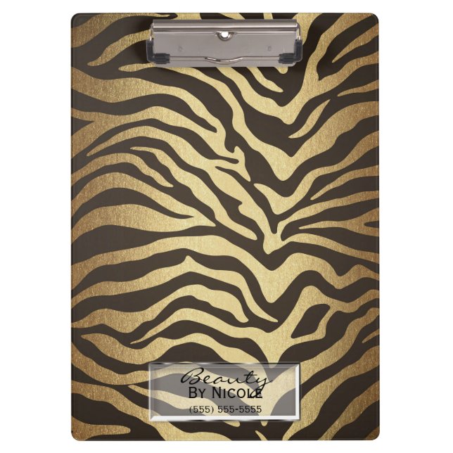 Pranchetas Pele de Animais com Estampa de Zebra Pele Glam Mod (Frente)