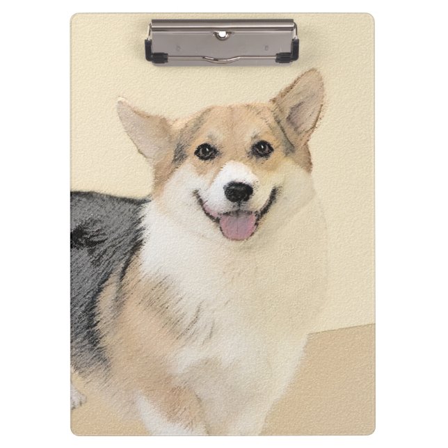 Pranchetas Pembroke Welsh Corgi - Pintura Original para Cacho (Frente)