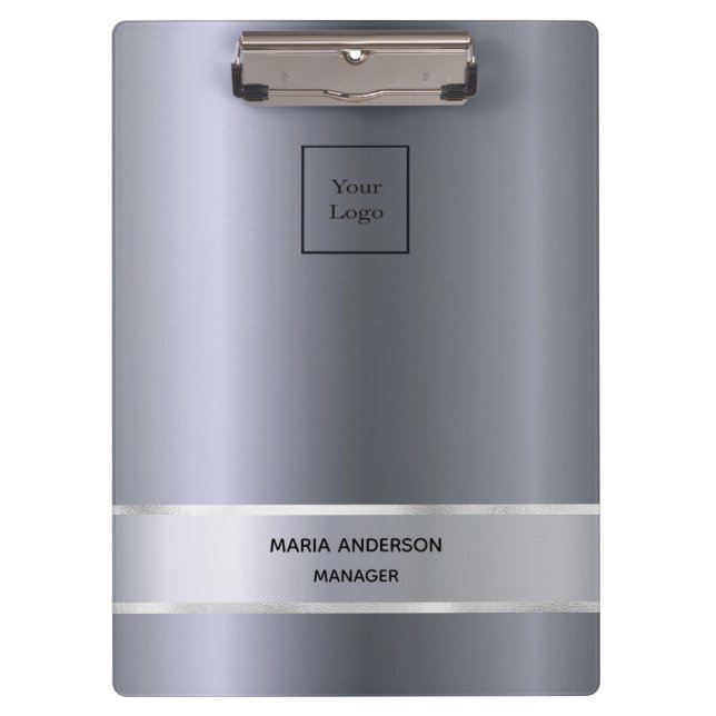 Pranchetas Pequeno e elegante negócio moderno prateado (Frente)