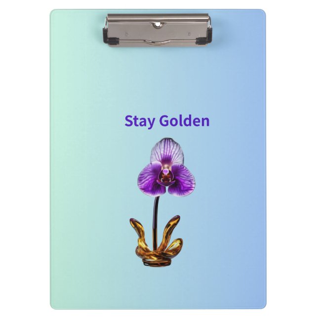Pranchetas Permaneça Orquídea Dourada (Frente)