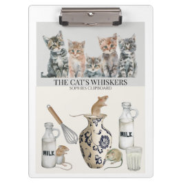 Pranchetas Personalised clipboard - Kittens - gift for girl