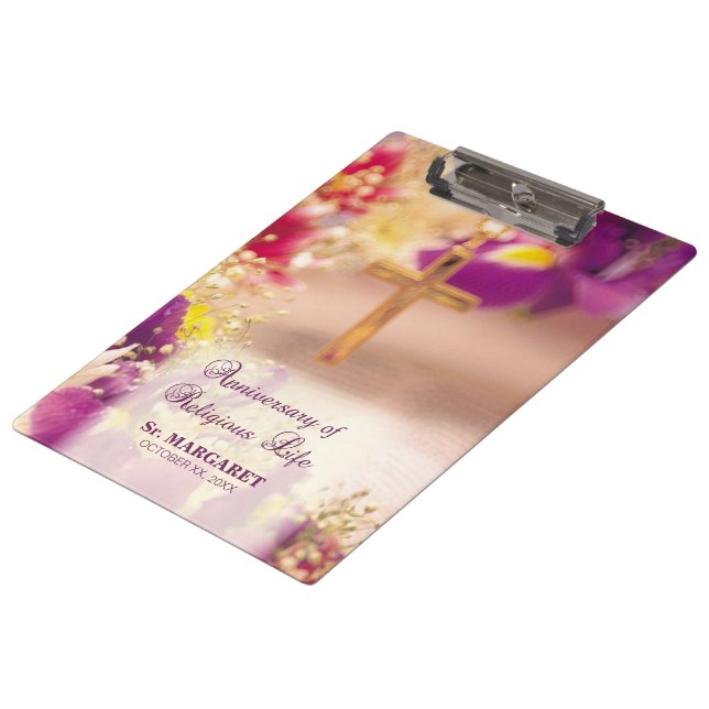 Pranchetas Personalizar, Aniversário da Vida Religiosa, freir (Inclinado)