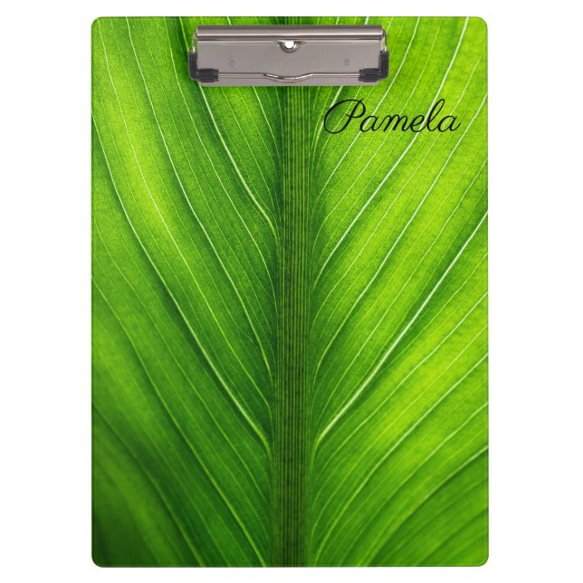Pranchetas Personalizar Folha Verde Bonita (Frente)