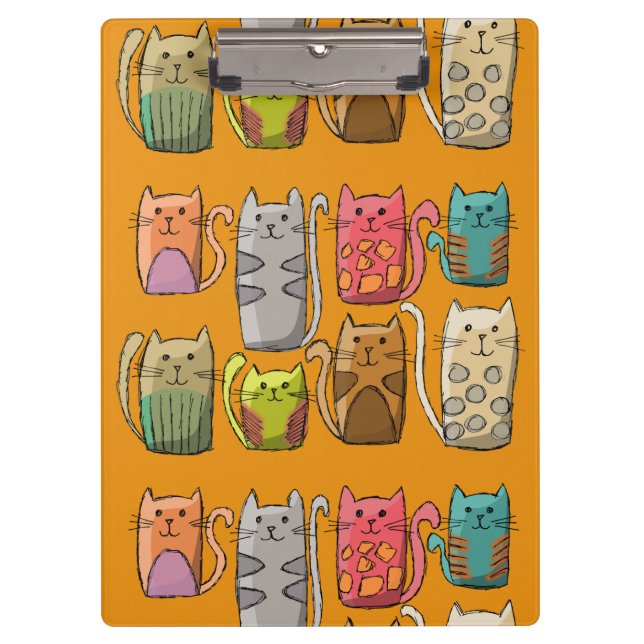 Pranchetas Personalizar gatos coloridos (Frente)