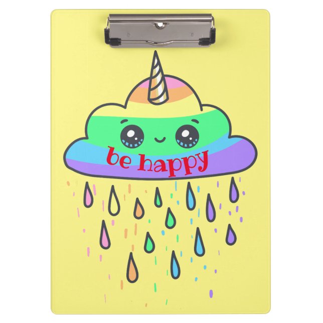 Pranchetas Personalizar o Rainbow Cloud Unicorn (Frente)