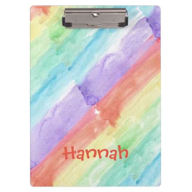 Pranchetas Personalizar Padrão de Aquarela Sem Fio (Frente)