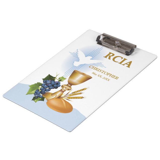 Pranchetas Personalizar, RCIA Felicita o Sacramento Católico (Inclinado)