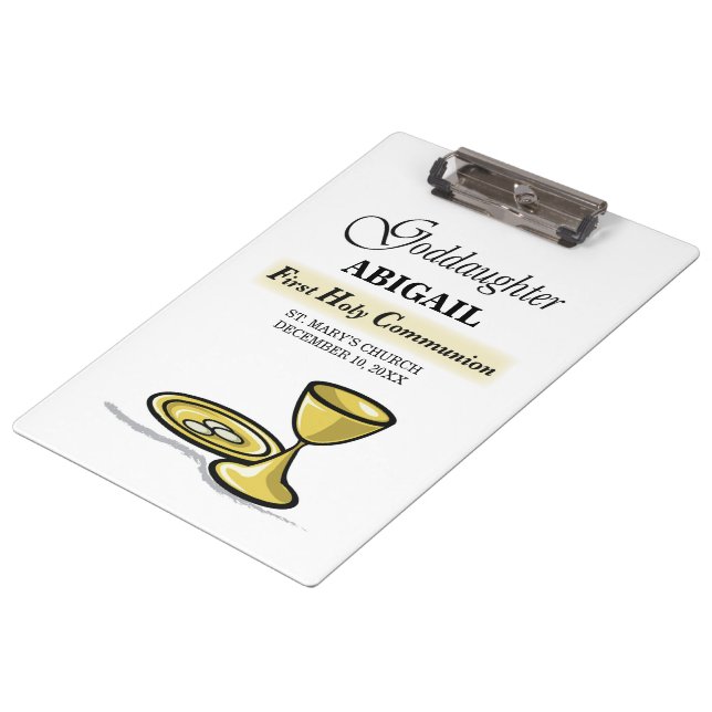Pranchetas Personalizável, Godchild First Communance Chalice (Inclinado)