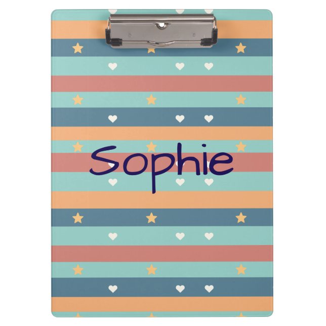 Pranchetas Personalized Cute clipboard with Name (Frente)