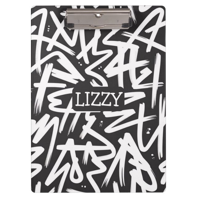 Pranchetas Personalized Graffiti Name Pattern — Custom Urban (Frente)