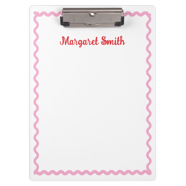 Pranchetas Personalized Monogram Notepads with Scallop Border (Frente)