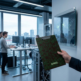 Pranchetas Personalized Tech Circuit Modern Clipboard