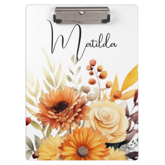 Pranchetas Personalized Watercolor floral 