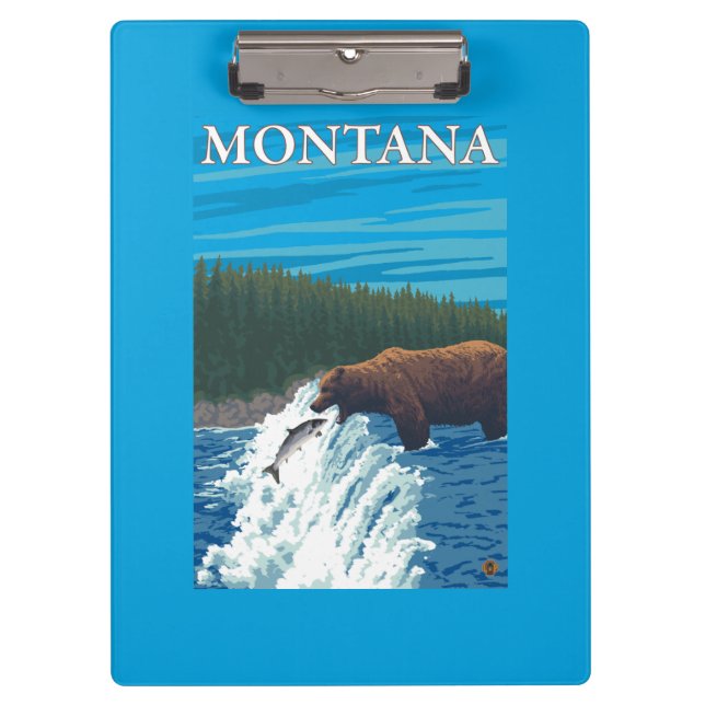 Pranchetas Pesca do urso no rio - Montana (Frente)
