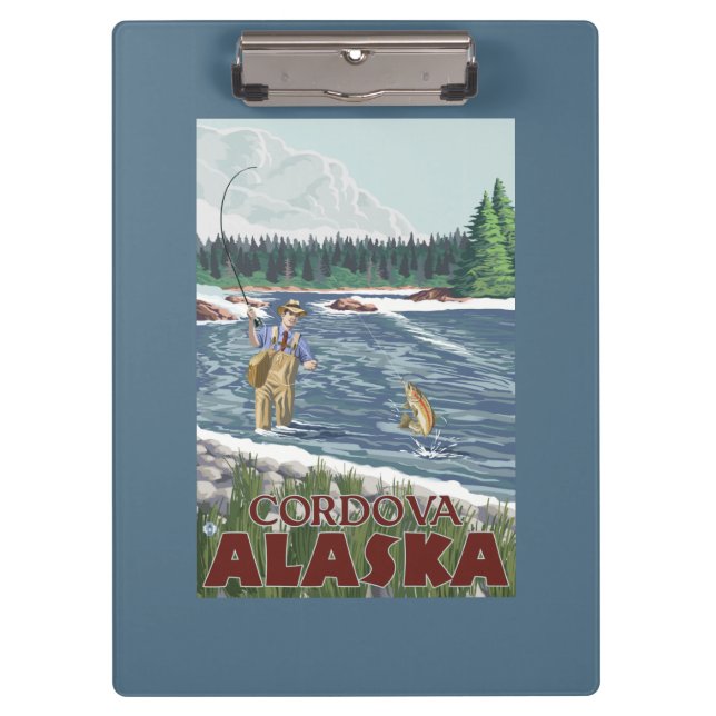 Pranchetas Pescador da mosca - Cordova, Alaska (Frente)