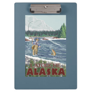 Pranchetas Pescador da mosca - Latouche, Alaska