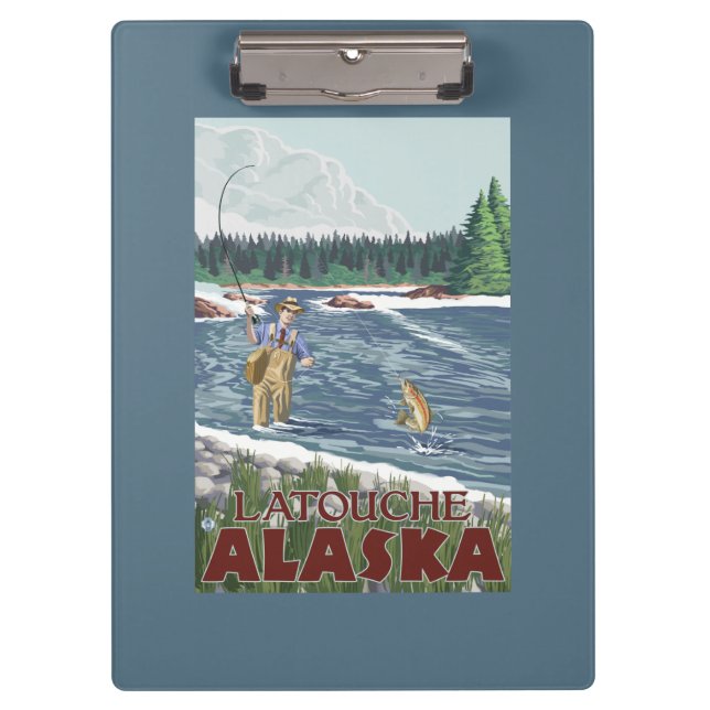 Pranchetas Pescador da mosca - Latouche, Alaska (Frente)