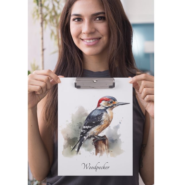 Pranchetas Pica-pau Woodland Aquarela, personalizado (Criador carregado)
