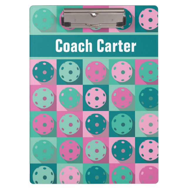 Pranchetas Pickleball com texto personalizado [frente/trás] (Frente)