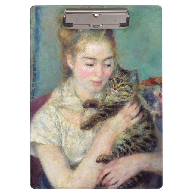 Pranchetas Pierre-Auguste Renoir - Mulher com gato (Frente)