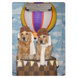 Pranchetas Pilotos do balão de ar quente do golden retriever