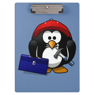 Pranchetas Pinguim do artesão dos desenhos animados com fundo