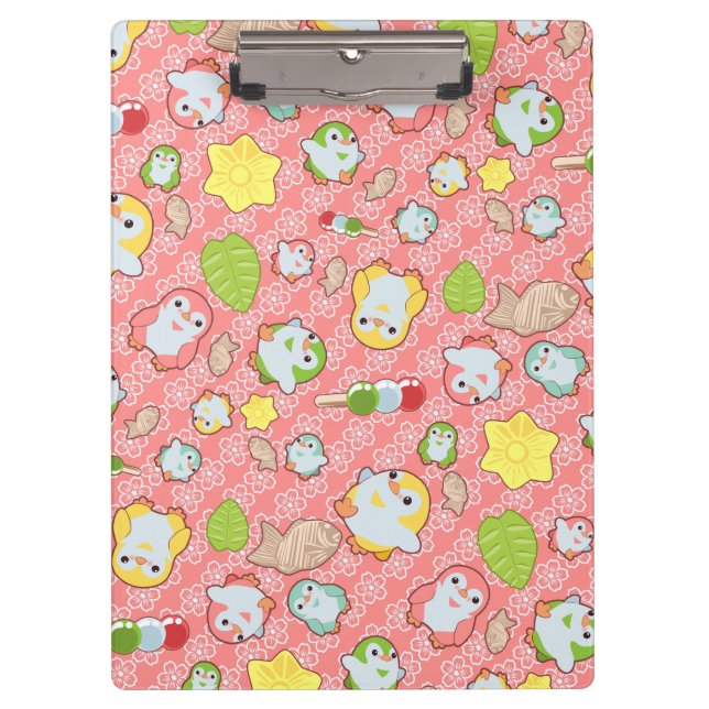 Pranchetas Pinguins e Wagashi de Kawaii (Frente)