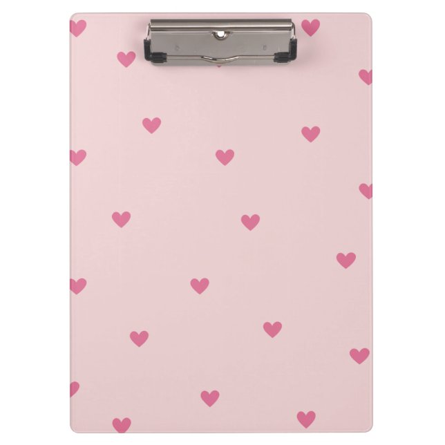 Pranchetas Pink Hearts Seamless Pattern – Cute Valentine (Frente)