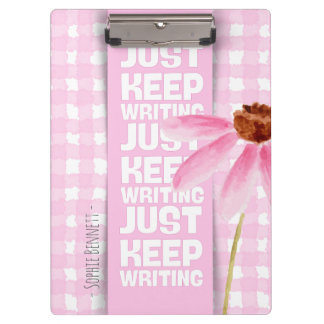 Pranchetas Pink Motivational Gingham