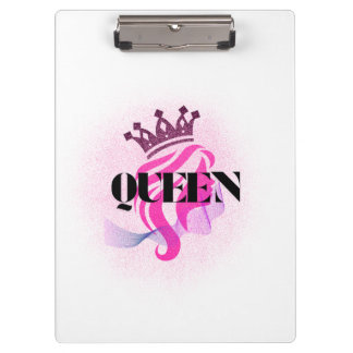 Pranchetas Pink Queen Crown Design – Confident Feminine Power