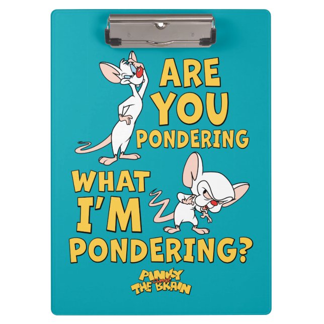 Pranchetas Pinky e o Cérebro | Você Está Ponderando? (Frente)