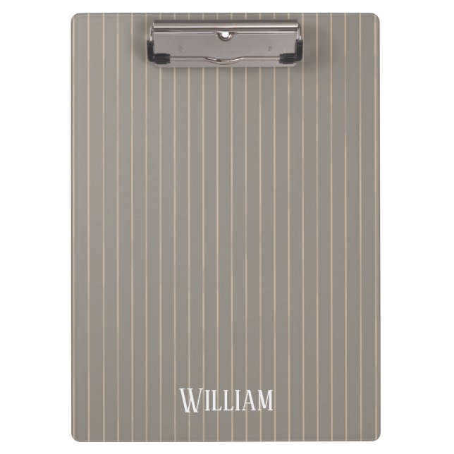 Pranchetas Pinstripes bege personalizado (Frente)