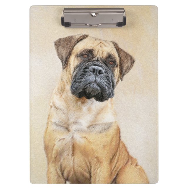 Pranchetas Pintura Bullmastiff - Arte Cachorra Original (Frente)